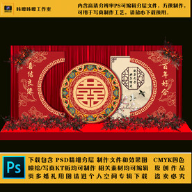 婚礼现场KT板布置