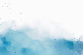 蓝色抽象淡彩画
