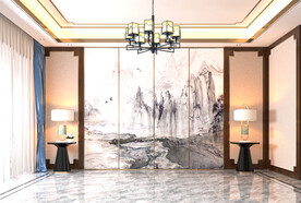 新中式客厅背景墙