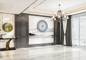 新中式客厅沙发场景家具空景