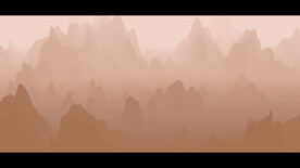 抽象米色景观画