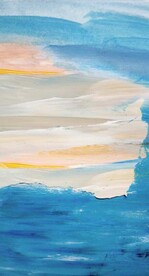 现代北欧风抽象水墨油画风景玄关