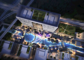 规划夜景鸟瞰图