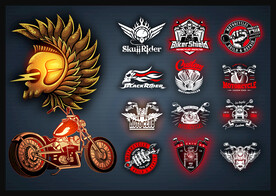 矢量摩托骑行文化系列