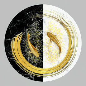 装饰画 抽象画 鱼