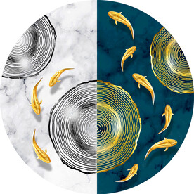 装饰画 抽象画 鱼