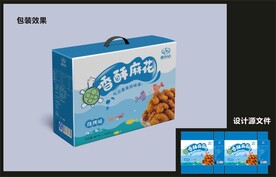 麻花零食包装效果图+平面图 