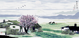 水墨山水画