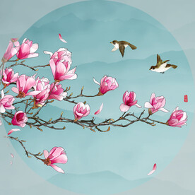 装饰画 晶瓷画 兰花