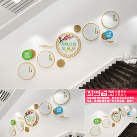 垃圾分类楼道文化墙