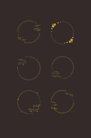黑金国潮边框祥云元素