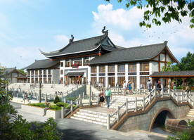 中式古镇风情街效果图