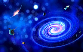 蓝色唯美星空背景