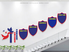 公安队伍教育整顿警营楼梯文化墙