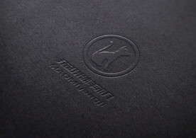 品牌logo黑色纸质样机