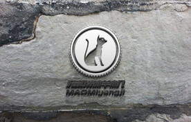 品牌logo石头样机