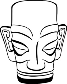 三星堆出土面具纹样