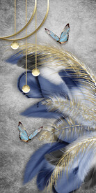 装饰画 晶瓷画 羽毛