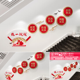 统一战线楼道文化墙