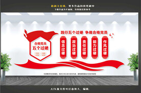 五个过硬文化墙