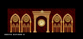 红金欧式教堂婚礼