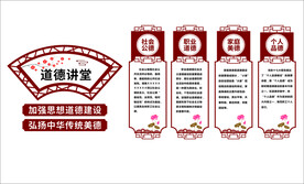 道德讲堂背景墙 文化墙