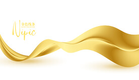 金色曲线背景