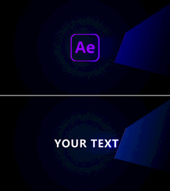 简单快速光束扫掠标题标志动画