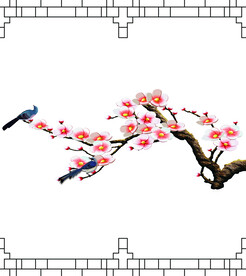 高清分层透明底推拉门打印图