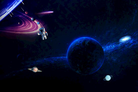 宇宙星空背景软膜天花吊顶