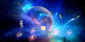 科幻星空背景墙