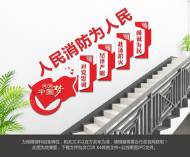 消防安全楼梯文化墙