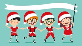 圣诞节日促销手绘