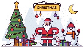 圣诞节圣诞老人矢量图