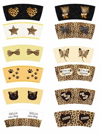 豹纹陶瓷杯子设计花纸