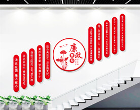 廉政格言警句楼梯文化墙