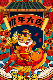  2022虎年国潮风海报