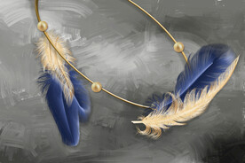 北欧羽毛简约背景墙