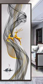 高清分层透明底玄关玻璃打印图