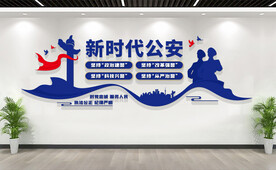 新时代公安十六字方针文化墙