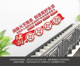 消防安全楼梯文化墙