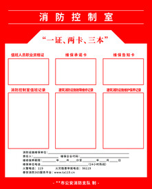 消防控制室展示牌