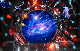 科幻星空背景墙