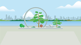 人工湖中式造景