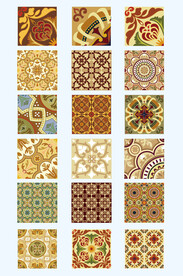 AI 矢量花纹背景