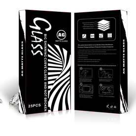 黑色烫简约钢化膜包装盒彩盒设计