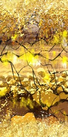 高端金色抽象画