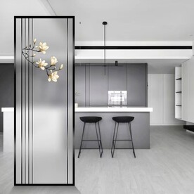 高清分层透明底屏风玻璃打印图