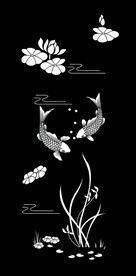 高清分层透明底平开门打印图