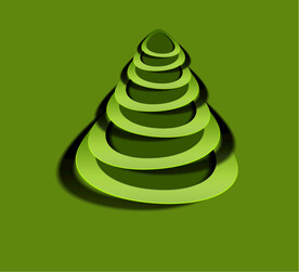 剪纸效果圣诞树